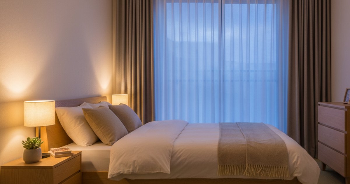 睡眠の質を上げる寝室の作り方|光・音・温度・寝具で整える快眠空間