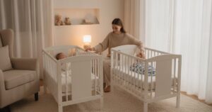 双子の夜泣きに同時対応するコツ｜ワンオペでも乗り切る寝かしつけの工夫